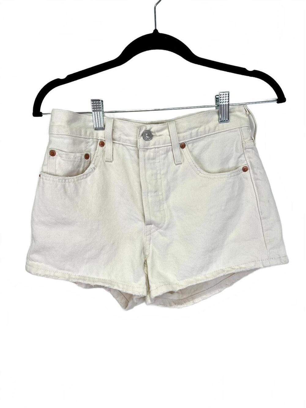 Levi's Premium White Denim Shorts Size 25